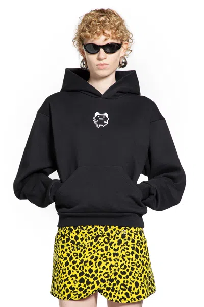 Coperni Organic Cotton Hooded Sweatshirt Featuring Embroidery In Black