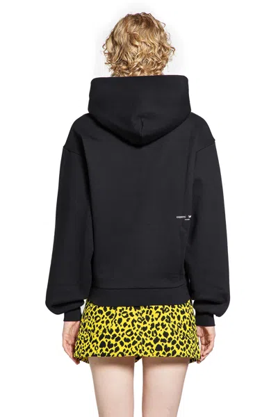 Coperni Organic Cotton Hooded Sweatshirt Featuring Embroidery In Black