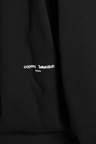 Coperni Organic Cotton Hooded Sweatshirt Featuring Embroidery In Black