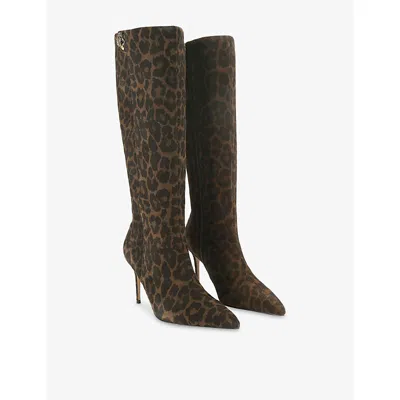 Kurt Geiger 85mm Belgravia Leopard-print Knee-high Boot In Animal Print