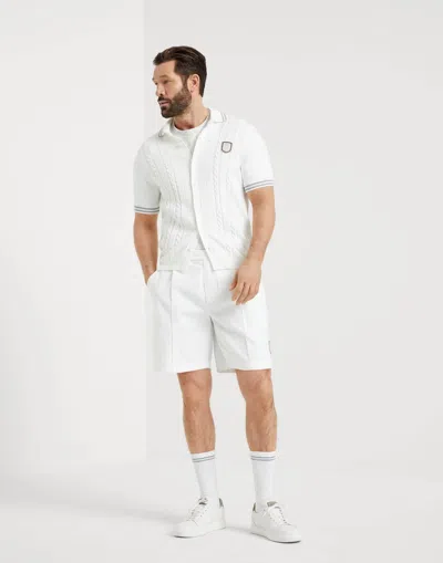 Brunello Cucinelli Men Bermuda In White