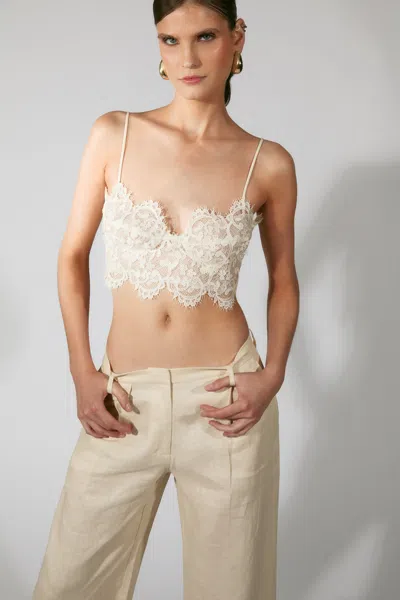 Bardot Linella Lace Bralette In Neutral