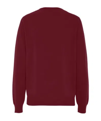 Malo Cashmere Crew-neck Sweater In Burgundy