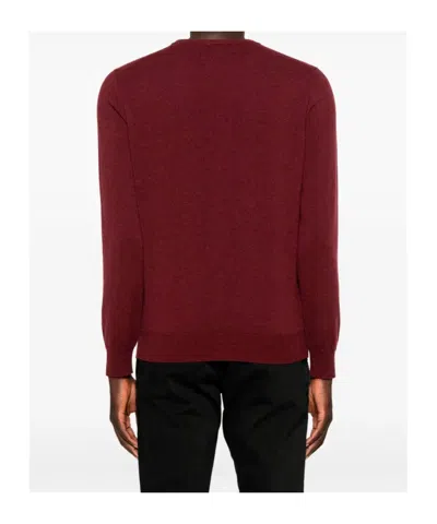 Malo Cashmere Crew-neck Sweater In Burgundy