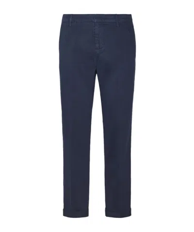 Dondup Cuffed-hem Trousers In Blue
