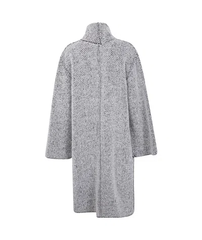 Alberta Ferretti Alberta Ferreti Shaw Boucle Coat In Gray
