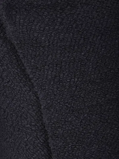 Alberta Ferretti Asymmetric Wool Blend Jacket With High Neck In Black