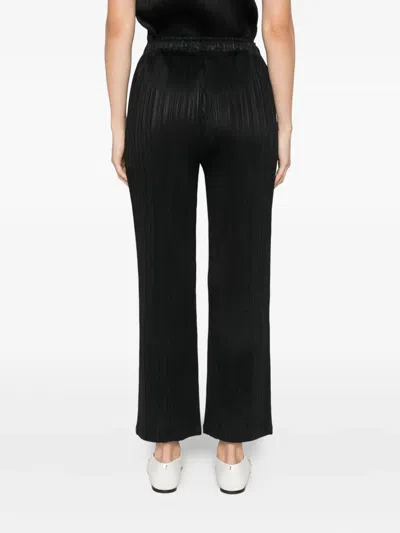 Issey Miyake Pleats Please  Pleated Straight Trousers In Black