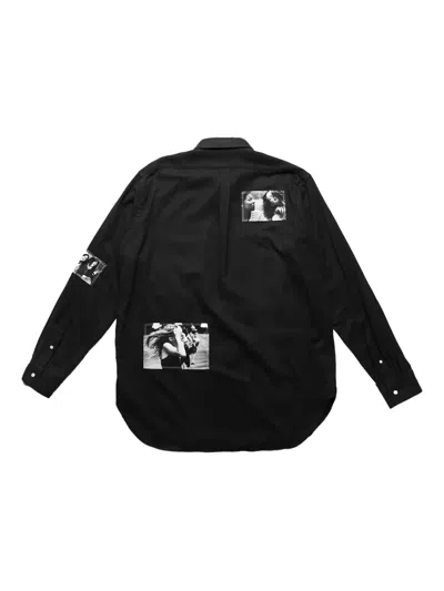 Takahiromiyashita The Soloist Takahiromiyashita Thesoloist Loose Fit Patch Shirt In Black