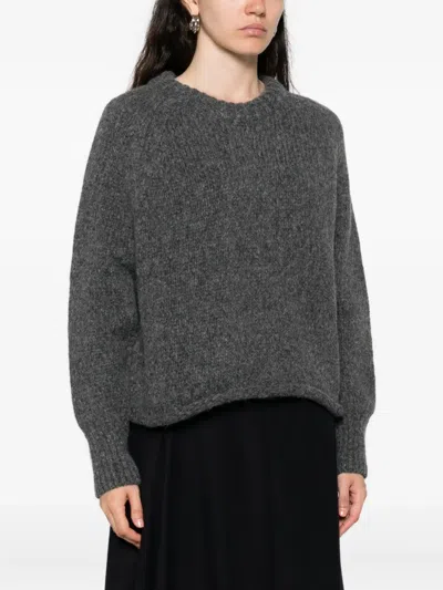 Susanne Bommer Wool Crewneck Sweater In Gray