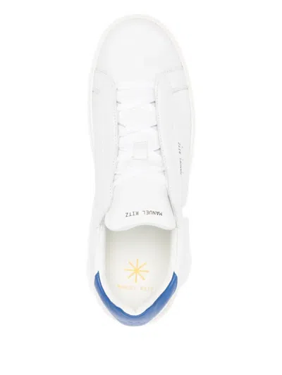 Manuel Ritz Leather Sneakers In White