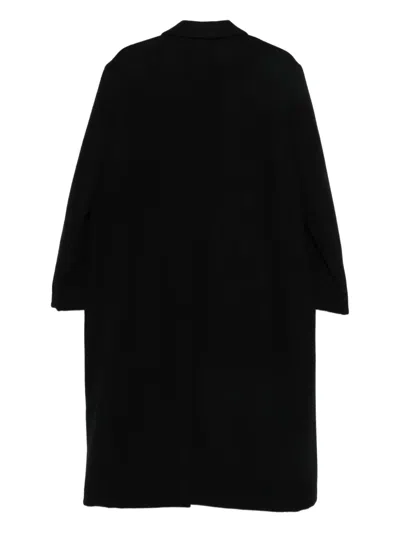 Attachment Single-breasted Coat In Black