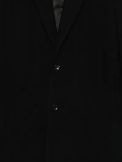 Attachment Single-breasted Coat In Black