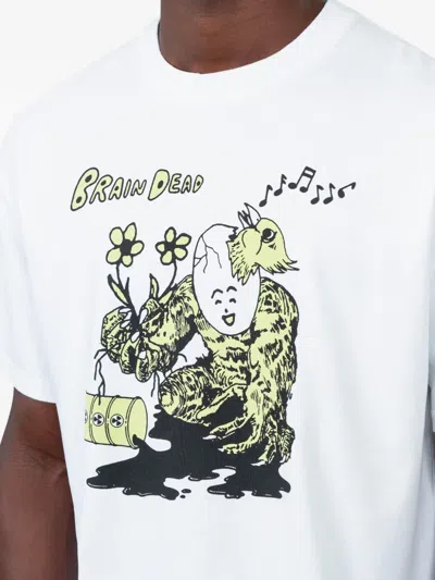Brain Dead Nuclear Evolution Printed T-shirt In White