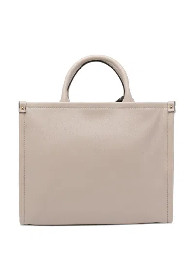 Liu •jo Tote Bag With Detachable Strap And Handles In Neutral