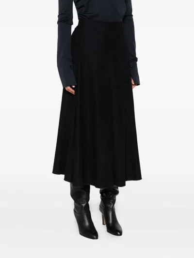 Susanne Bommer Cotton Midi Skirt In Black
