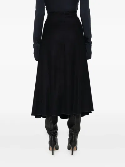 Susanne Bommer Cotton Midi Skirt In Black