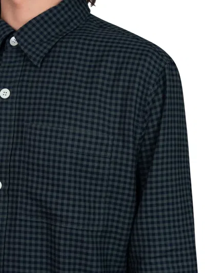 Another Aspect Gingham-check Shirt In Blue