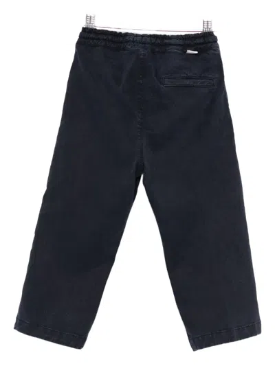 Paolo Pecora Drawstring-waist Trousers In Black