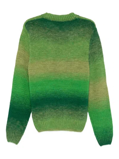 Manuel Ritz Gradient-effect Alpaca-blend Sweater In Green