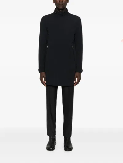 Corneliani Single-breasted Coat In Blue