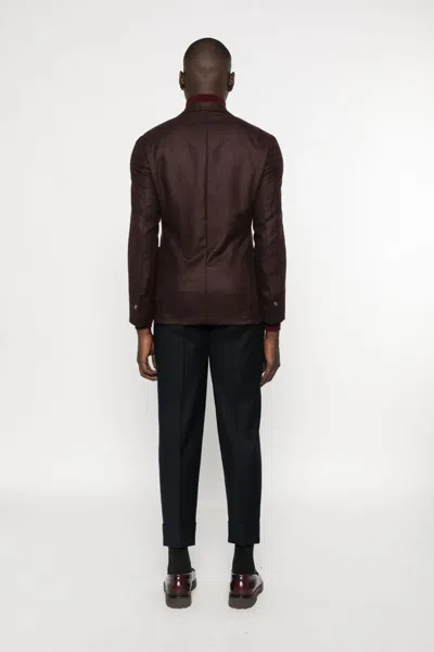Barba Napoli Patch-pocket Button-front Blazer In Brown