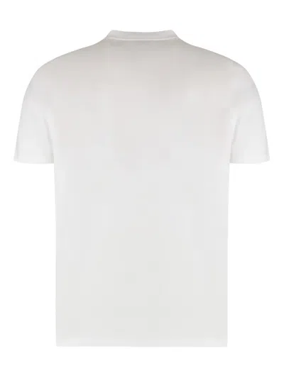 Paul & Shark Cotton Jersey Logo Print Crew Neck T-shirt In White