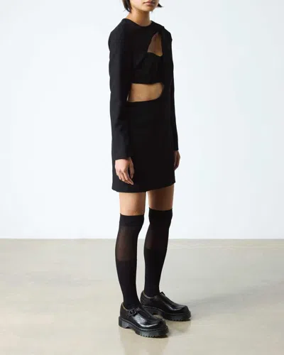 Dr. Martens Rejena Mj Analine Croc Emboss Woman Loafers Black Size 7 Leather