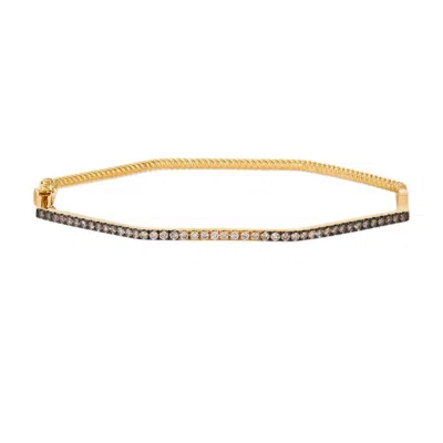 Le Vian Ladies Chocolate Ombre Bracelets In 14k Honey Gold In Multi
