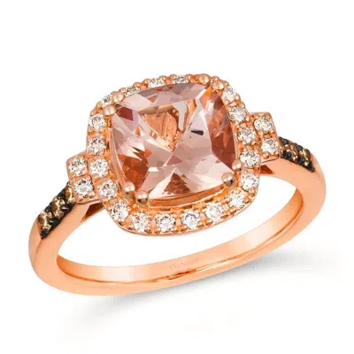 Le Vian Ladies Peach Morganite Rings Set In 14k Strawberry Gold In Gold