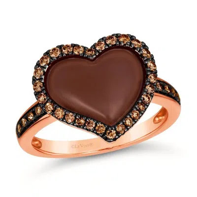 Le Vian Ladies Godiva X  Rings Set In 14k Strawberry Gold In Multi