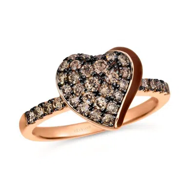 Le Vian Ladies Godiva X  Rings Set In 14k Strawberry Gold In Multi