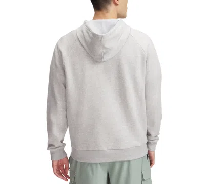 Under Armour Men's Rival Logo Embroidered Fleece Hoodie In Gray
