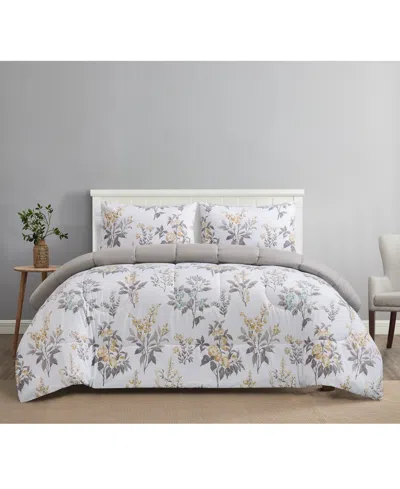 Highline Bedding Co. Rosenne Reversible 3-pc. Comforter Set In White