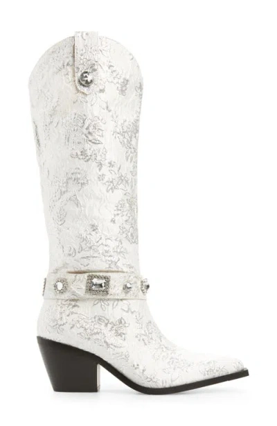 Azalea Wang Bavani Pointed Toe Western Boot In Neutral