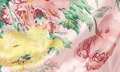 Petal And Pup Petal & Pup Anabelle Floral Mock Neck Satin Cocktail Dress In Multi