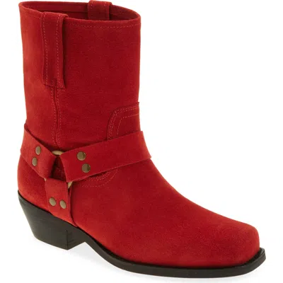 Jeffrey Campbell Waylon Harness Boot In Red