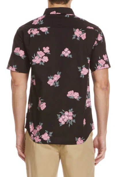 Quiksilver Habitats Classic Short Sleeve Button-up Shirt In Black