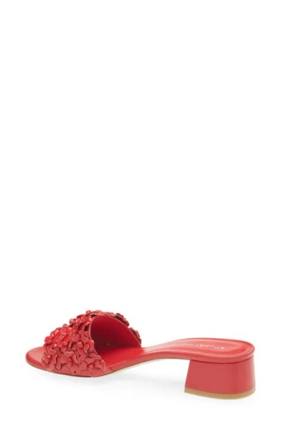 Stuart Weitzman Meadow Slide Sandal In Red