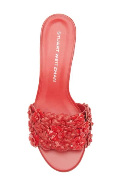 Stuart Weitzman Meadow Slide Sandal In Red