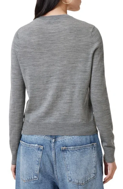 Allsaints Anouk Slim Fit Merino Wool Cardigan In Gray