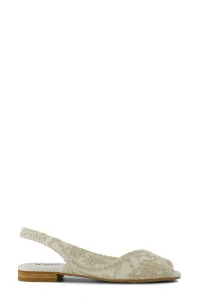 Toms Women's Alene Slingback Flat Two Tone Slub In Neutral