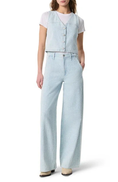 Rag & Bone Juliana Tweed Button-front Vest In Sky Blue Tweed In Blue