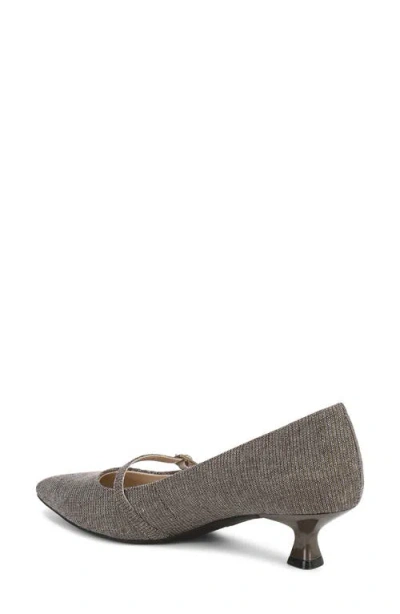 Lifestride Women's Madelyn Mary Jane Pointed Toe Kitten Heel Pumps In Gray