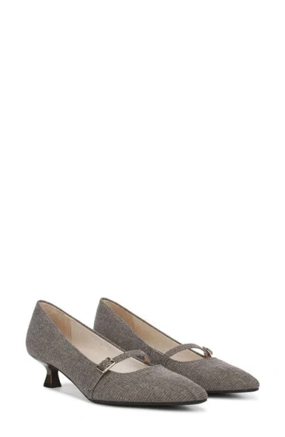 Lifestride Women's Madelyn Mary Jane Pointed Toe Kitten Heel Pumps In Gray