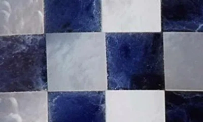 David Donahue Checkerboard Cuff Links In Blue