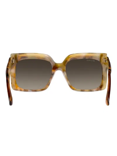 Etro Tortoiseshell Geometric Sunglasses In Brown