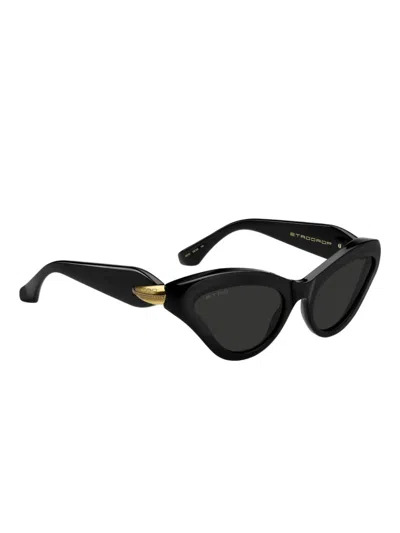 Etro Embellished Cat-eye Sunglasses In Black