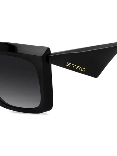Etro Angular-frame Sunglasses In Black