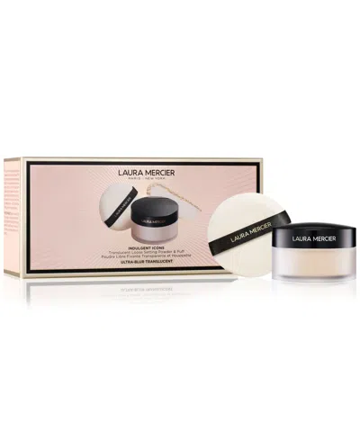Laura Mercier Indulgent Icons Ultra-blur Translucent Loose Setting Powder And Puff Set 20g In Transparent